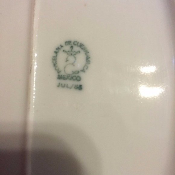 VTG! Porcelana De Cuernavaca Mexico Limoge Style Reticulated Pierced Oval Plate. - Picture 6 of 6